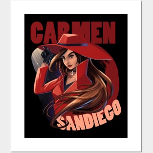 Carmen Sandiego Red Posters and Art